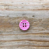 13mm Pink Stripe Shirt Button