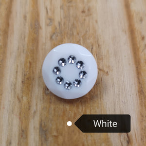 Shank Button with Silver Diamanté Effect Detail