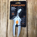 Fiskars easyvactiin scisdors in white and grey with plier type handles