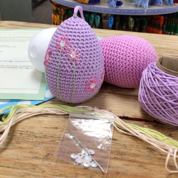 Green Bobbin Crochet 8cm Easter Egg Kit - Intermediate