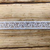 White Embroidered Tulle Lace: 20mm