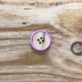 Coloured Edge Wooden Button