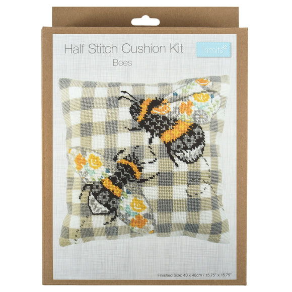 Trimits Half Stitch Cushion Kit - Bees
