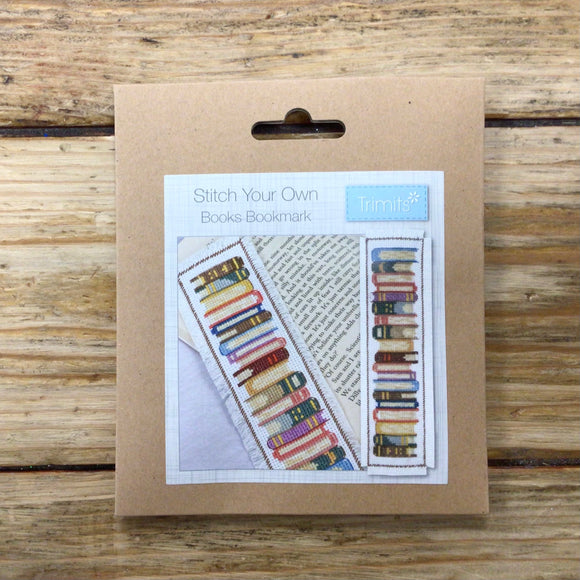Trimits Cross Stitch Kit - Stitch Your Own Books Bookmark 6x20cm