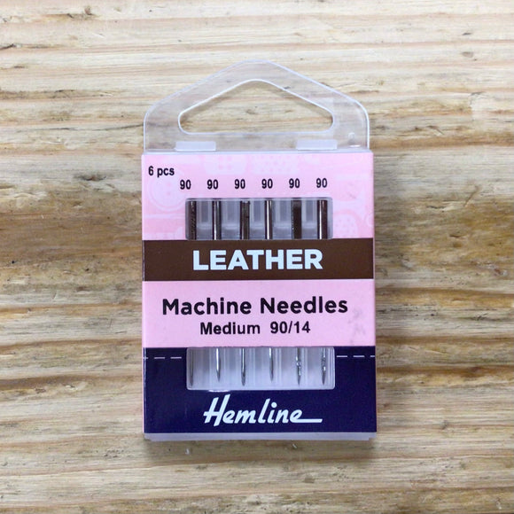 Hemline Sewing Machine Needles: Leather 90/14