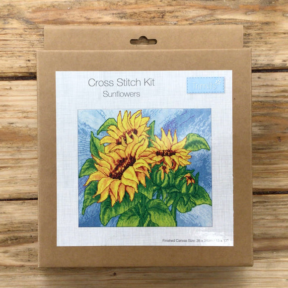 Trimits Cross Stitch Kit - Sunflowers 38x34cm