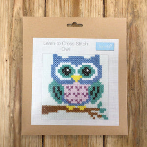 Trimits Learn to Cross Stitch x Owl 20x20cm