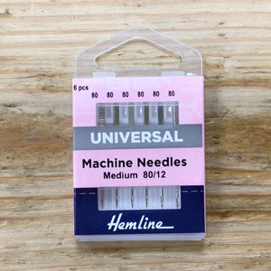 Hemline Sewing Machine Needles: Medium 80/12