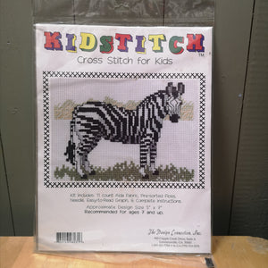 Kidstitch Cross Stitch Kit - Zebra