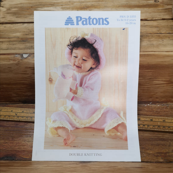 Patons DK 5335 Tunic, Trousers and Hat 0-2yrs