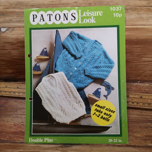 Patons Double Plus 1037 Cardigan and sleeveless Cardigan 20-22in
