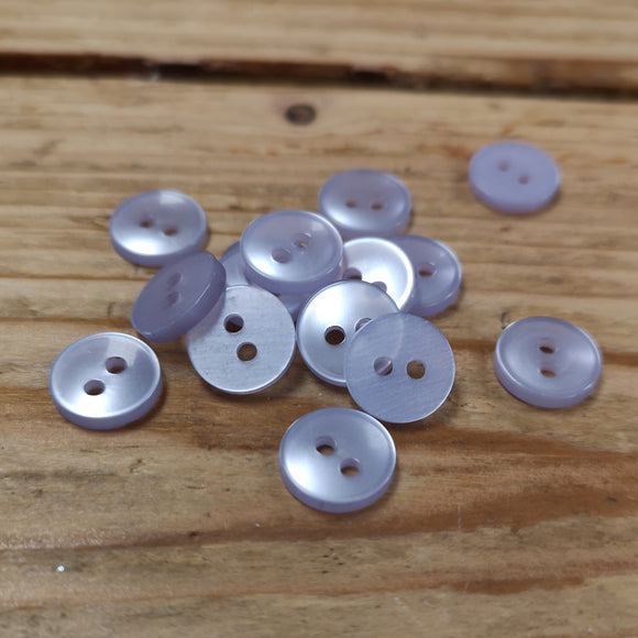 Pearlised Shirt Buttons Lilac 9mm
