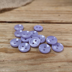 2-hole Pearlised Shirt Buttons Lilac 12mm