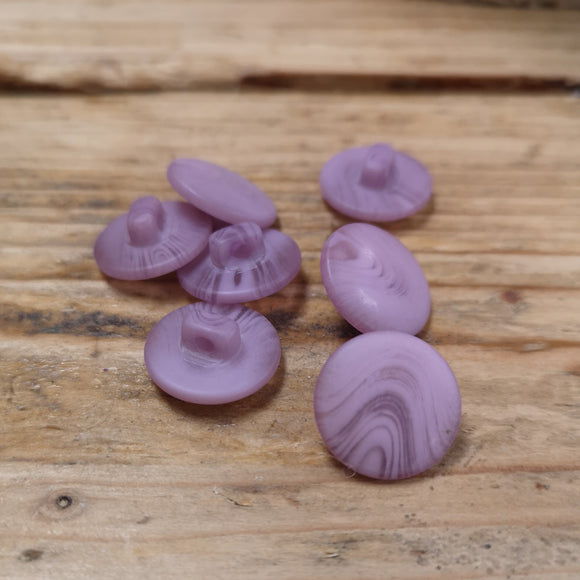 Lilac Marbled Shank Button 14mm