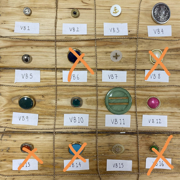 Vintage Buttons Collection Set 1