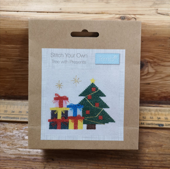 Christmas Kit - Cross-stitch Christmas Tree and Gifts