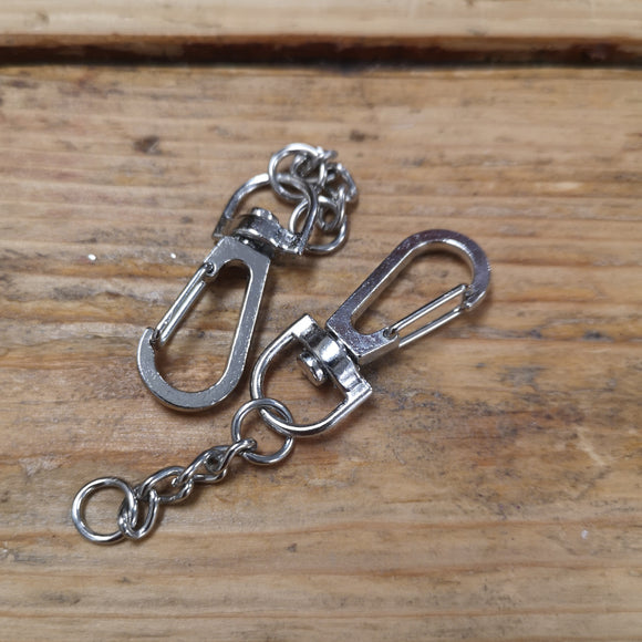 Trigger Hook in Nickel (35mm) with Key Chain