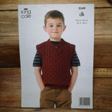 Kind Cole DK 3549 Boy's Sweater and Slip over 56-76cm (22-30in)