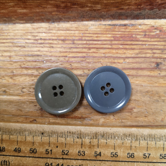 Basic 4-Hole Button with Rounded Back 30mm