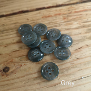 Marbled 4-hole Button 15mm Rounded Back