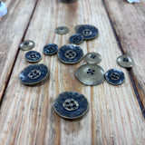 Distressed Metal 4-hole Button