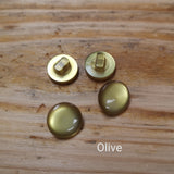 Shiny shank buttons in olive