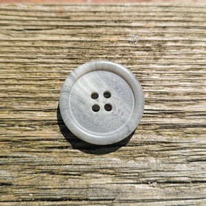 Grey/White Basic Marbled Button 26mm