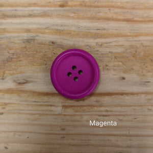 Brightly Coloured Wooden Buttons 25mm