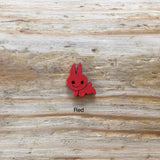 Wooden Rabbit Button