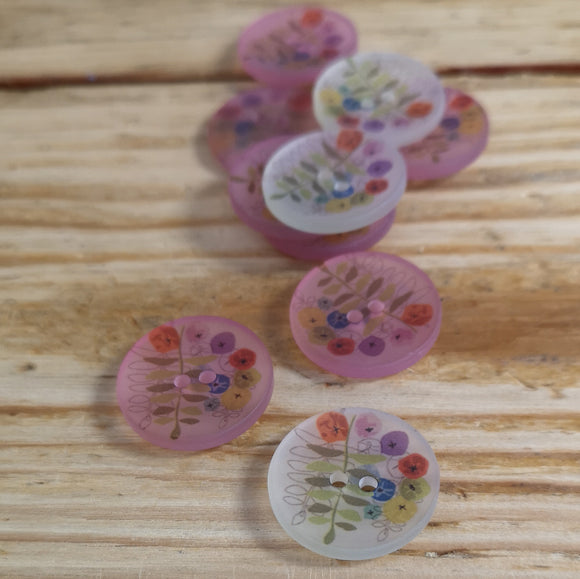 Semi-opaque Flower Buttons
