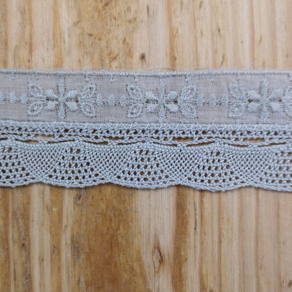 Delicate Stephanoise Lace - Grey