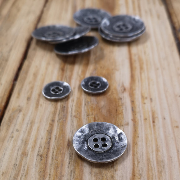 Distressed Metal 4-hole Button
