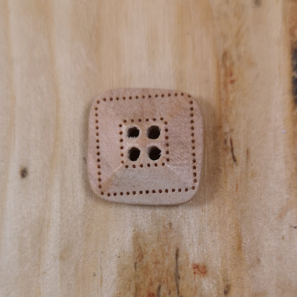 Wooden Button - Square
