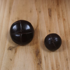 Vintage Brown Leather Look Football Buttons