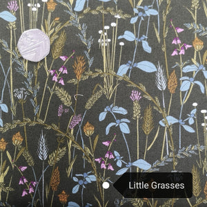 Cloud9 Organic Cotton Fabric Grasslands Collection by Sarah Watson Sold in quarter metres