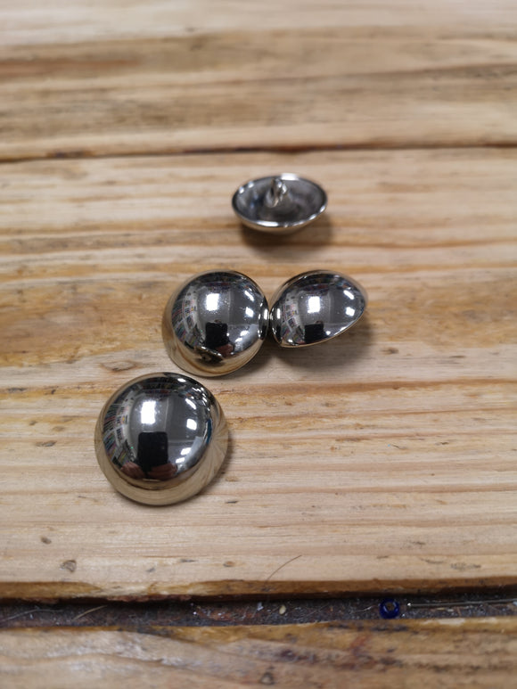 Domed Silver Shank Button 21mm
