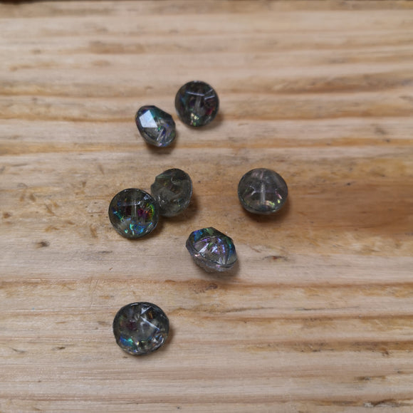 Multi-faceted Vintage French Glass Buttons