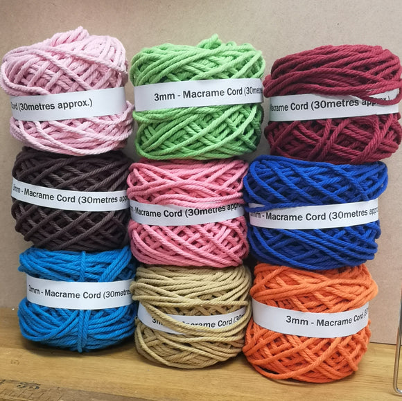 Macrame Cord Cakes 30m (approx)