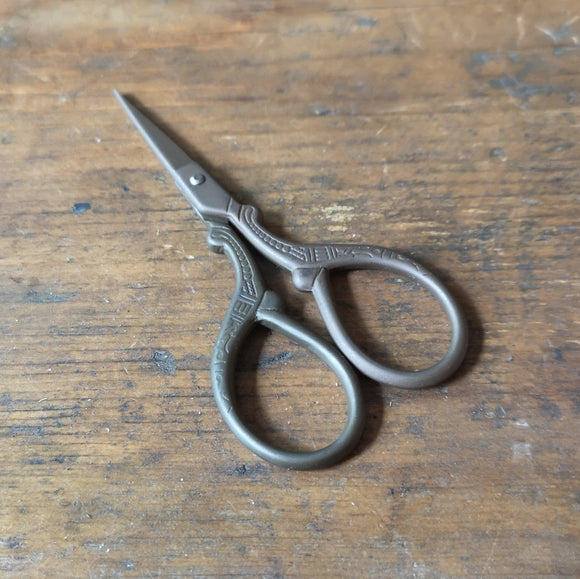 Embroidery Scissors Vintage Style with Antique Bronze Finish