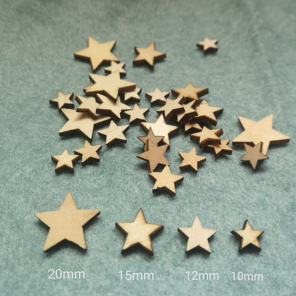 Wooden Craft Stars (100pc)
