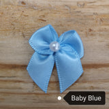 Ribbon Bows with Pearl Bead Centre