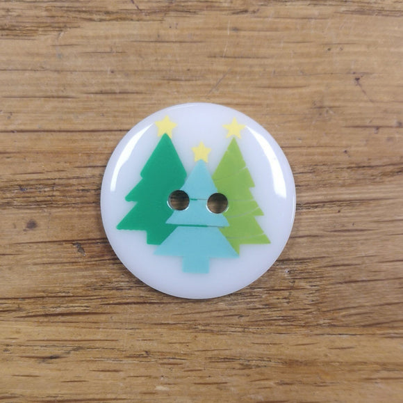 Buttons - Christmas Trees With Stars Buttons