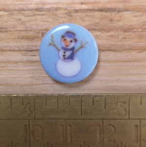 Snowman button