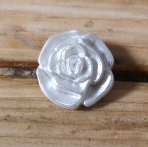 Buttons - White Pearl Rose Buttons