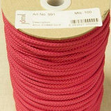 Knitted cord 4mm - red