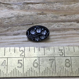Diamanté Button - Black Diamanté Button