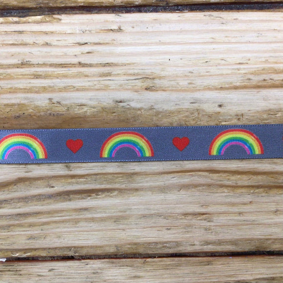 Rainbows and Hearts Ribbon