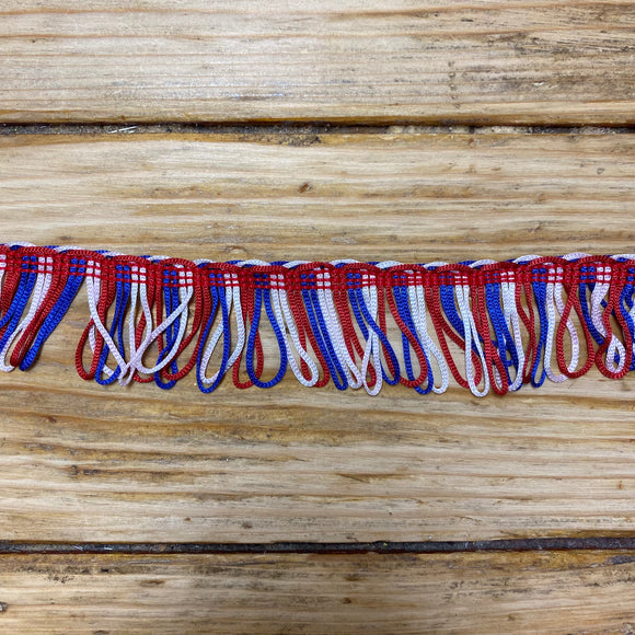 Red, White and Blue Looped Fringing