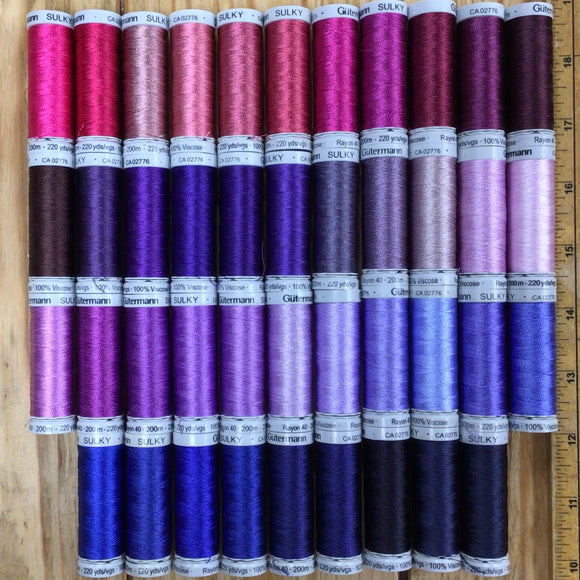 Gutermann Sulky Machine Rayon Embroidery Thread: Group 3