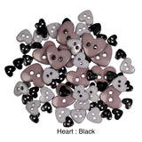 small heart buttons